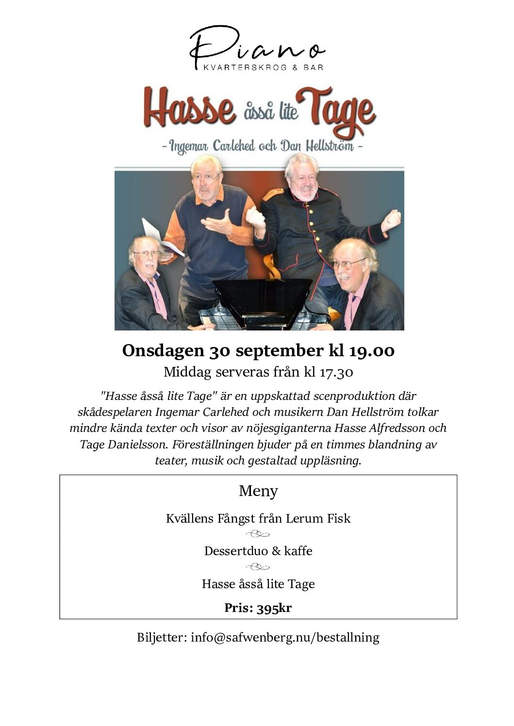 Hasse åsså lite Tage 30/9
